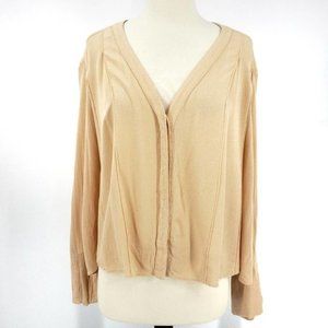 Free People Bell Sleeve Semi Sheer Top